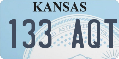 KS license plate 133AQT