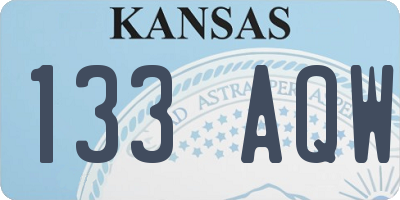 KS license plate 133AQW