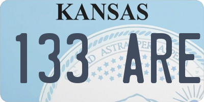 KS license plate 133ARE