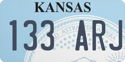 KS license plate 133ARJ