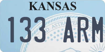KS license plate 133ARM