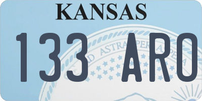 KS license plate 133ARO