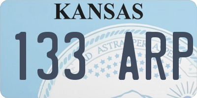 KS license plate 133ARP