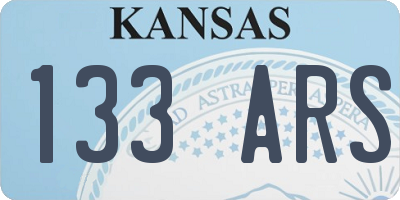 KS license plate 133ARS