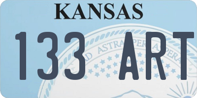 KS license plate 133ART