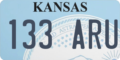 KS license plate 133ARU
