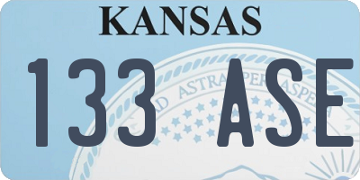 KS license plate 133ASE