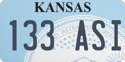 KS license plate 133ASI