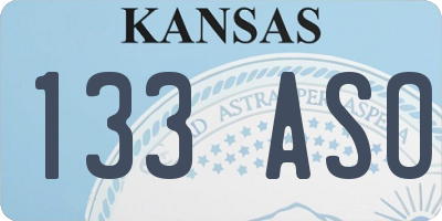 KS license plate 133ASO