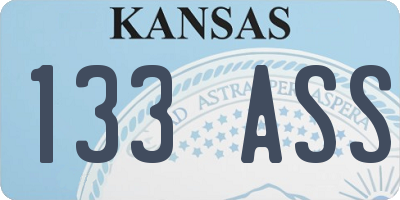 KS license plate 133ASS
