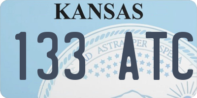 KS license plate 133ATC