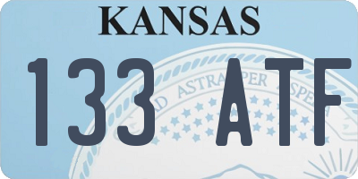 KS license plate 133ATF
