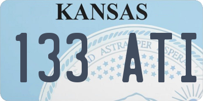 KS license plate 133ATI