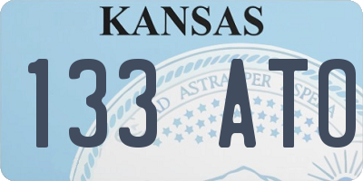 KS license plate 133ATO