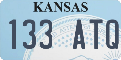 KS license plate 133ATQ