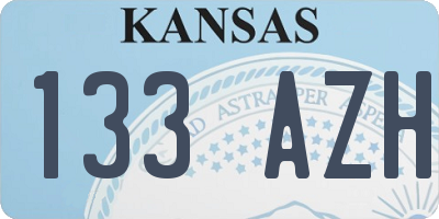 KS license plate 133AZH