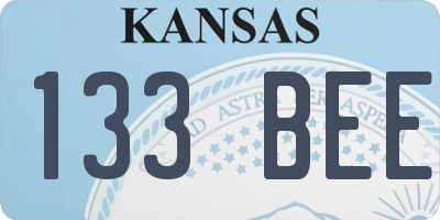 KS license plate 133BEE