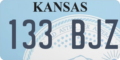 KS license plate 133BJZ