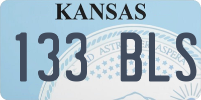 KS license plate 133BLS