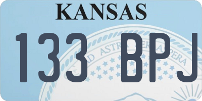 KS license plate 133BPJ
