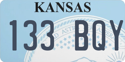KS license plate 133BQY