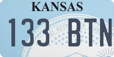 KS license plate 133BTN