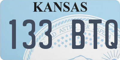 KS license plate 133BTQ