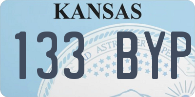 KS license plate 133BYP