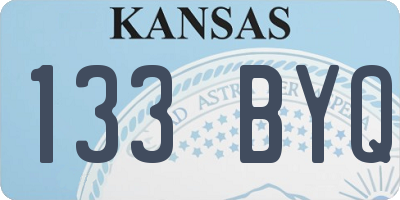 KS license plate 133BYQ