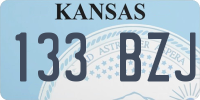 KS license plate 133BZJ