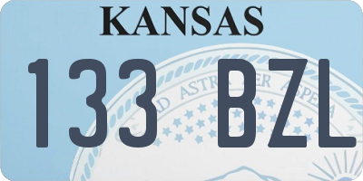 KS license plate 133BZL