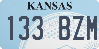 KS license plate 133BZM