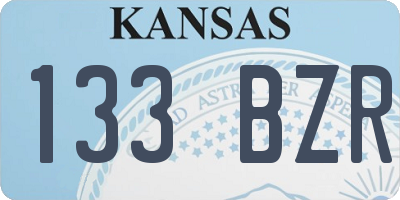 KS license plate 133BZR