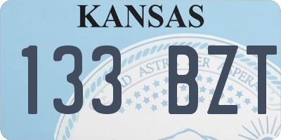 KS license plate 133BZT