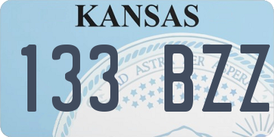 KS license plate 133BZZ