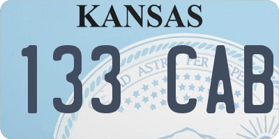 KS license plate 133CAB