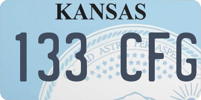 KS license plate 133CFG