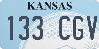 KS license plate 133CGV