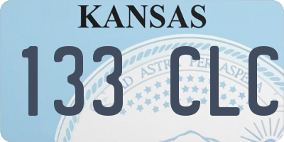 KS license plate 133CLC