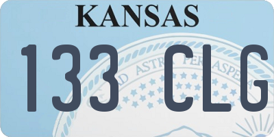 KS license plate 133CLG