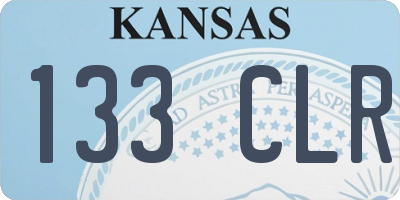 KS license plate 133CLR