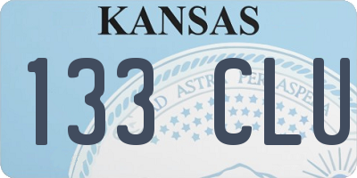 KS license plate 133CLU