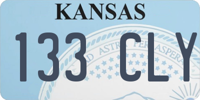 KS license plate 133CLY