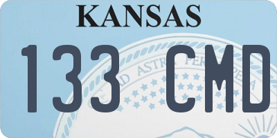 KS license plate 133CMD
