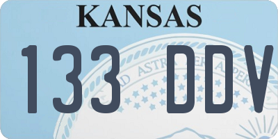 KS license plate 133DDV
