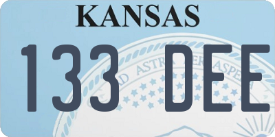 KS license plate 133DEE