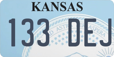 KS license plate 133DEJ
