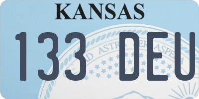 KS license plate 133DEU