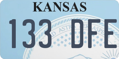 KS license plate 133DFE