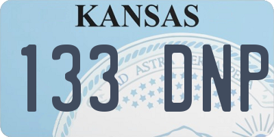 KS license plate 133DNP